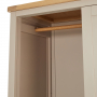 Marbury Putty Grey Painted Double Wardrobe with 2 Sliding Doors & 2 Drawers