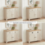 Marbury Putty Grey Painted Medium 2 Door 2 Drawer Sideboard