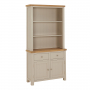 Marbury Putty Grey Painted Medium Sideboard with Bookcase Dresser Top