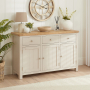 Marbury Putty Grey Painted Large 3 Drawer 3 Door Sideboard