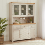 Marbury Putty Grey Painted Large Glazed Dresser Sideboard