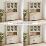 Marbury Putty Grey Painted Large Glazed Dresser Sideboard