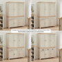 Marbury Putty Grey Painted Triple Kitchen Larder Pantry Cupboard