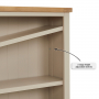 Marbury Putty Grey Painted Small Low Bookcase