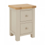 Marbury Putty Grey Painted 2 Drawer Slim Bedside Table