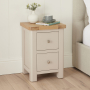 Marbury Putty Grey Painted 2 Drawer Slim Bedside Table