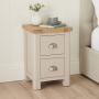 Marbury Putty Grey Painted 2 Drawer Slim Bedside Table