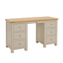 Marbury Putty Grey Painted Large Twin Pedestal Desk