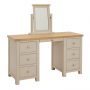 Marbury Putty Grey Painted Twin Pedestal Dressing Table Set with Mirror