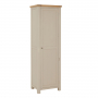 Marbury Putty Grey Painted Single Hallway Coat & Shoe Cupboard