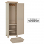 Marbury Putty Grey Painted Single Hallway Coat & Shoe Cupboard