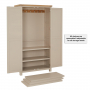 Marbury Putty Grey Painted Double Hallway Coat & Shoe Cupboard