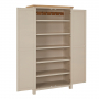 Marbury Putty Grey Painted Double Hallway Coat & Shoe Cupboard