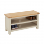 Marbury Putty Grey Painted Shoe Storage Hallway Bench