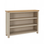 Marbury Putty Grey Painted Wide Low Large Bookcase