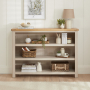 Marbury Putty Grey Painted Wide Low Large Bookcase