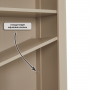 Marbury Putty Grey Painted Tall Narrow Bookcase with 1 Door Cupboard