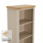 Marbury Putty Grey Painted Tall Narrow Bookcase with 1 Door Cupboard