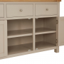 Marbury Putty Grey Painted Extra Large 4 Drawer 4 Door Sideboard