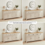 Marbury Putty Grey Painted Extra Large 4 Drawer 4 Door Sideboard