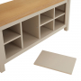 Marbury Putty Grey Painted Monks Hallway Bench with Shoe Storage