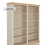 Marbury Putty Grey Painted Grand Double Library Bookcase with 2 Drawers