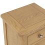 Cotswold Rustic Smoked Oak 3 Drawer Bedside Table