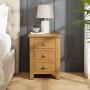 Cotswold Rustic Smoked Oak 3 Drawer Bedside Table