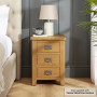 Cotswold Rustic Smoked Oak 3 Drawer Bedside Table