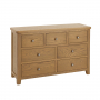 Cotswold Rustic Smoked Oak 3 over 4 Drawer Wide Chest