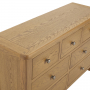 Cotswold Rustic Smoked Oak 3 over 4 Drawer Wide Chest