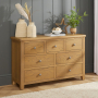 Cotswold Rustic Smoked Oak 3 over 4 Drawer Wide Chest