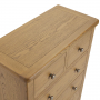 Cotswold Rustic Smoked Oak 2 over 3 Drawer Chest