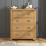 Cotswold Rustic Smoked Oak 2 over 3 Drawer Chest