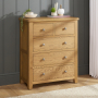 Cotswold Rustic Smoked Oak 2 over 3 Drawer Chest