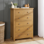 Cotswold Rustic Smoked Oak 2 over 4 Drawer Tall Chest