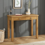 Cotswold Rustic Smoked Oak 2 Drawer Dressing Table / Desk