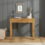 Cotswold Rustic Smoked Oak 2 Drawer Dressing Table / Desk