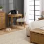 Cotswold Rustic Smoked Oak 2 Drawer Dressing Table / Desk