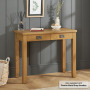 Cotswold Rustic Smoked Oak 2 Drawer Dressing Table Set with Mirror & Stool