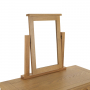 Cotswold Rustic Smoked Oak 2 Drawer Dressing Table Set with Mirror & Stool