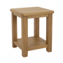 Cotswold Rustic Smoked Oak Lamp Side Table