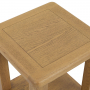 Cotswold Rustic Smoked Oak Lamp Side Table