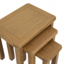 Cotswold Rustic Smoked Oak Nest of 3 Tables