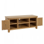 Cotswold Rustic Smoked Oak Widescreen TV Unit Stand – Up to 60” TV Size