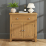 Cotswold Rustic Smoked Oak Compact Small Sideboard