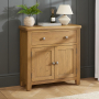 Cotswold Rustic Smoked Oak Compact Small Sideboard