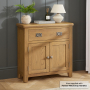 Cotswold Rustic Smoked Oak Compact Small Sideboard