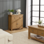 Cotswold Rustic Smoked Oak Compact Small Sideboard