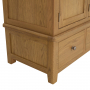 Cotswold Rustic Smoked Oak Triple 3 Door Mirrored Wardrobe with 3 Drawers